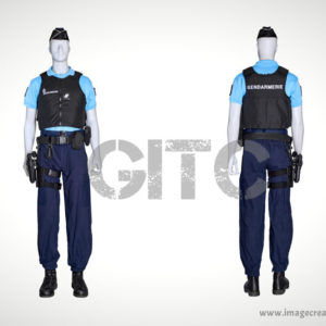 TENUE GENDARMERIE DEPARTEMENTALE MANCHE COURTE