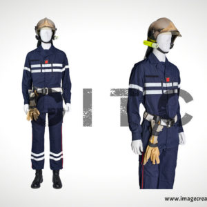 TENUE POMPIER VESTE CASQUE